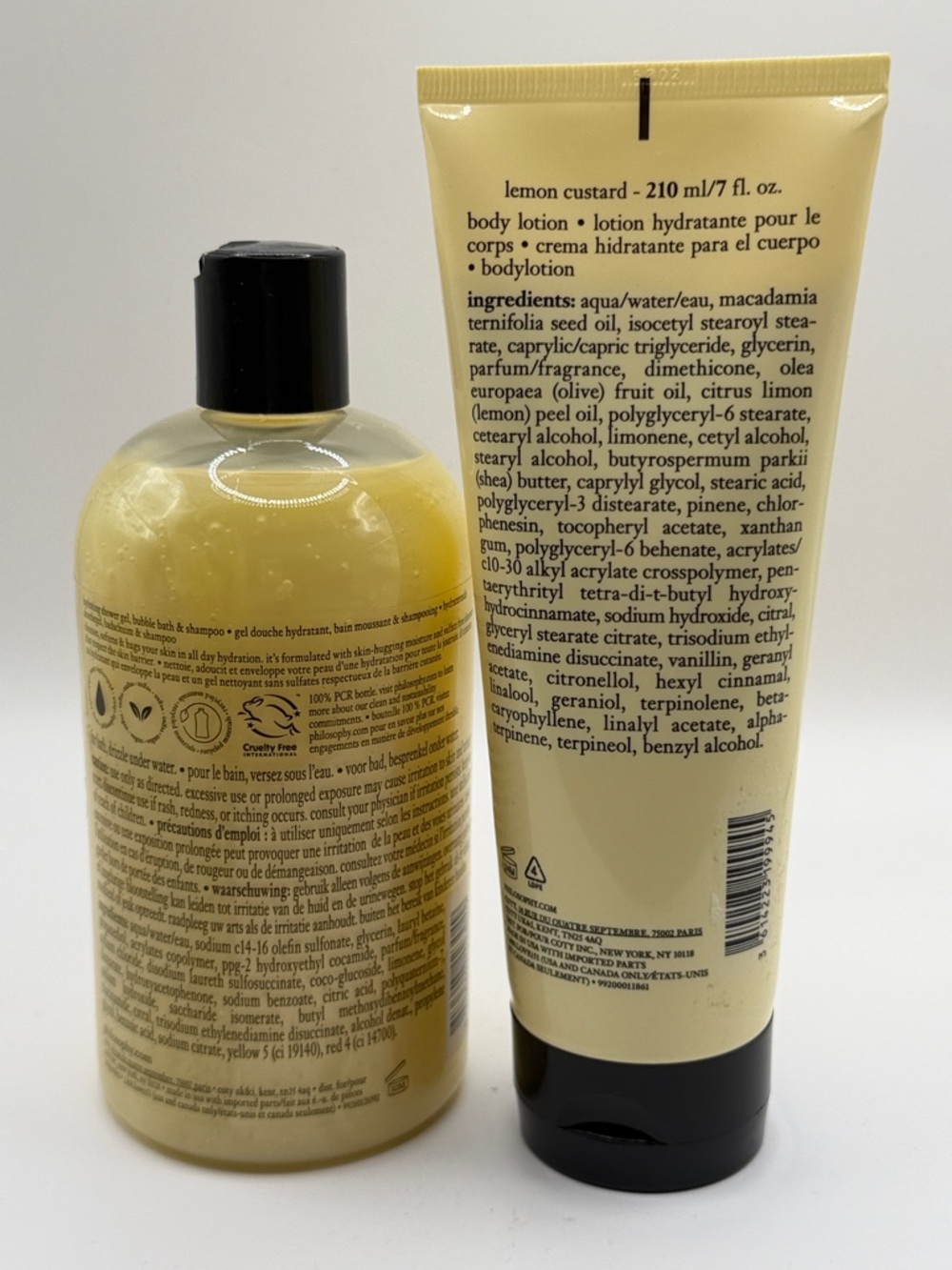Philosophy Lemon Custard Hydrating Shower Gel+Body Lotion Bundle F/S NEW/SEALED! - Picture 2 of 3